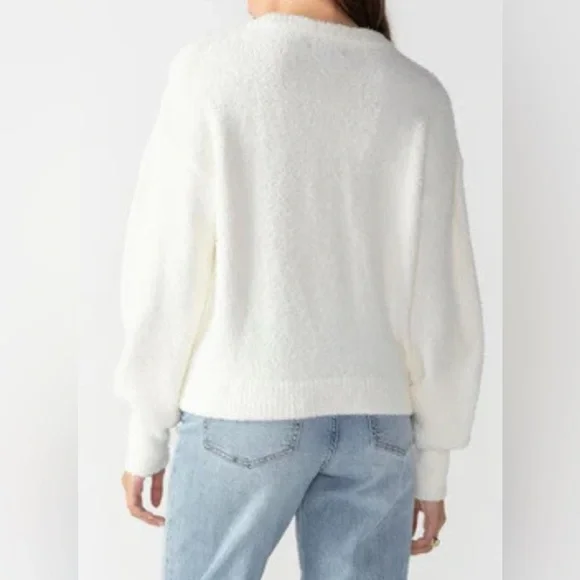 Sanctuary From Anthropologie Plush Volume Sleeve Crew Neck Sweater Size L - Picture 2 of 8